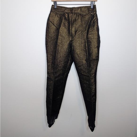 NWT Vintage Dead stock Roffe Ski Pants with Stirrups, Gold/Black - Picture 1 of 11